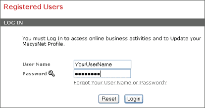 You must first Log In to MacysNet. Use the Log in link on the home ...